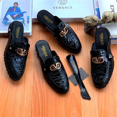 versace collection formal trainers|versace men's slippers.